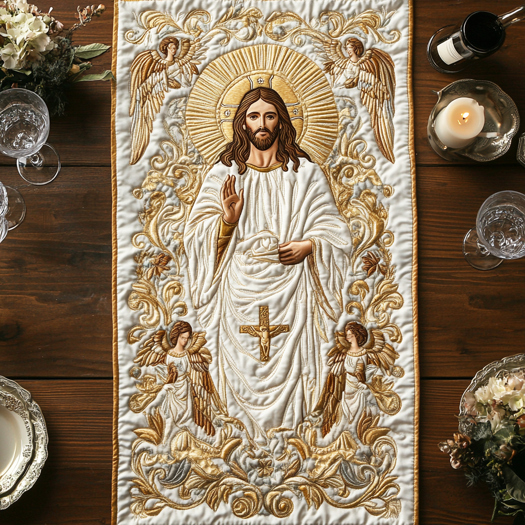Eternal Hope Quilted Table Runner NCU0VH4942 – Vantique