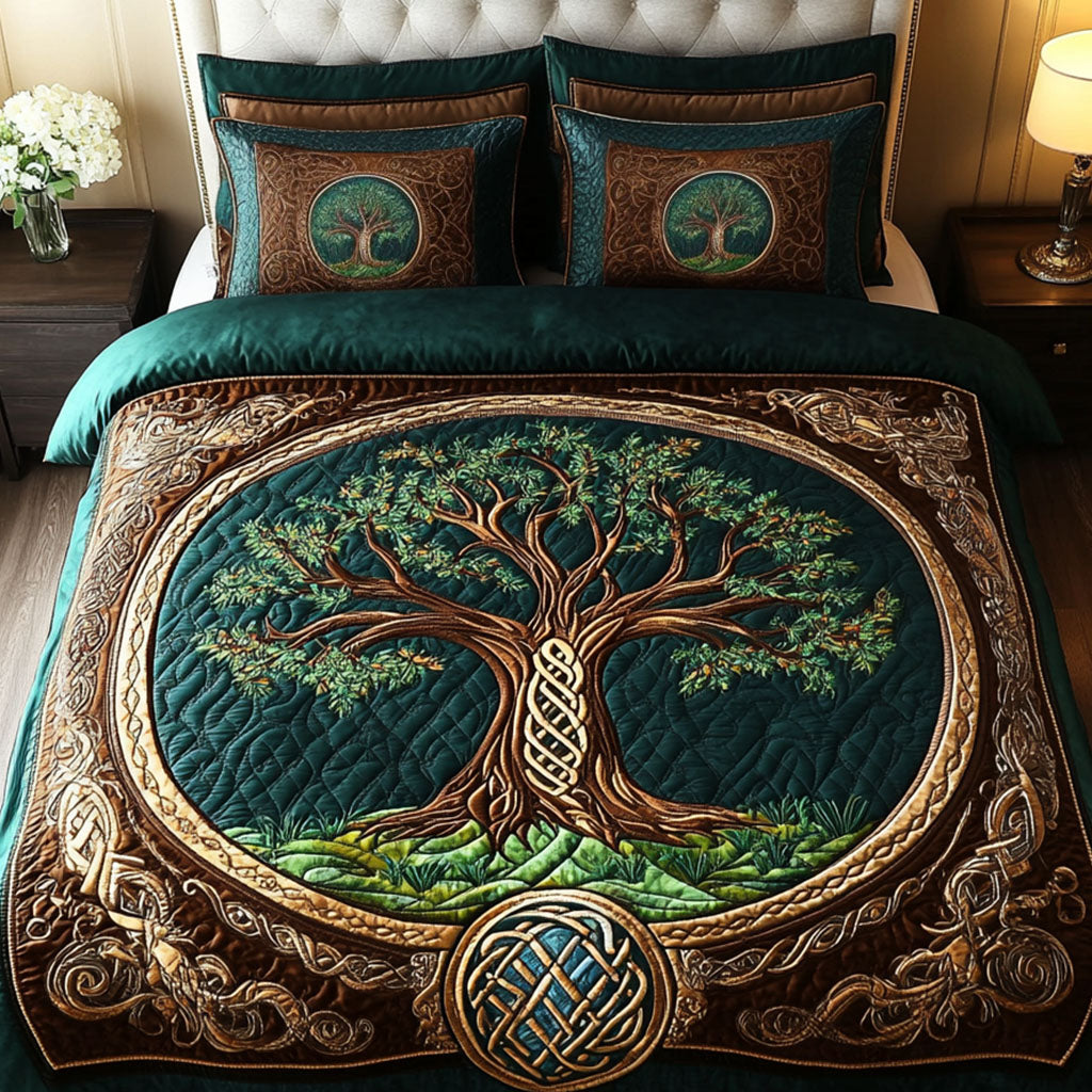 Eternal Knots 3-Piece Quilted Bedding Set NCU0NT2678