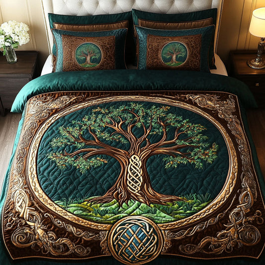 Eternal Knots 3-Piece Quilted Bedding Set NCU0NT2678