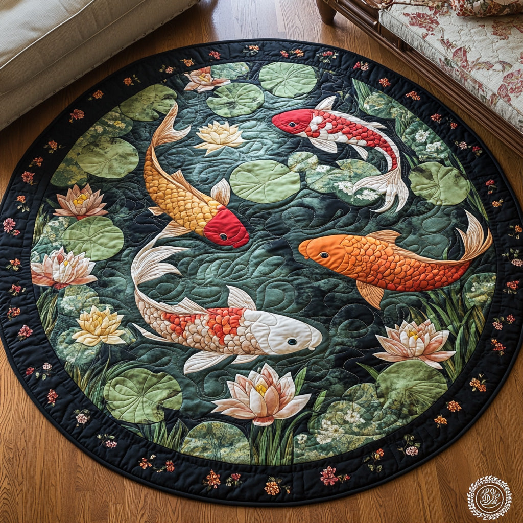 Eternal Koi Quilted Round Mat NCU0DV6861