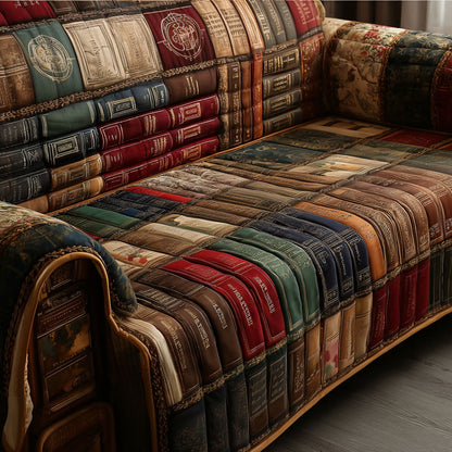 Eternal Library Quilted Sofa Cover NCU0PT9737
