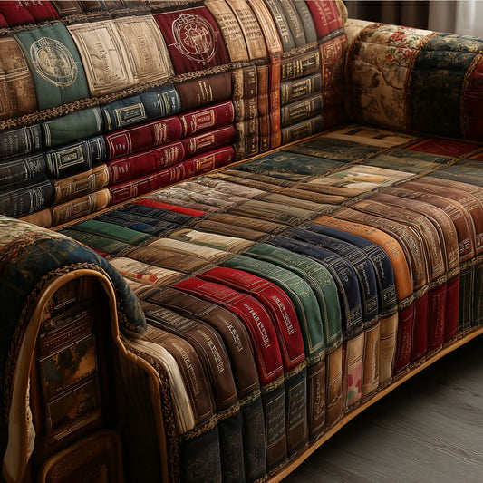 Eternal Library Quilted Sofa Cover NCU0PT9737