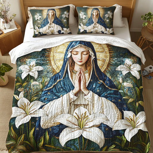 Eternal Light Path 3-Piece Quilted Bedding Set NCU0PT2533