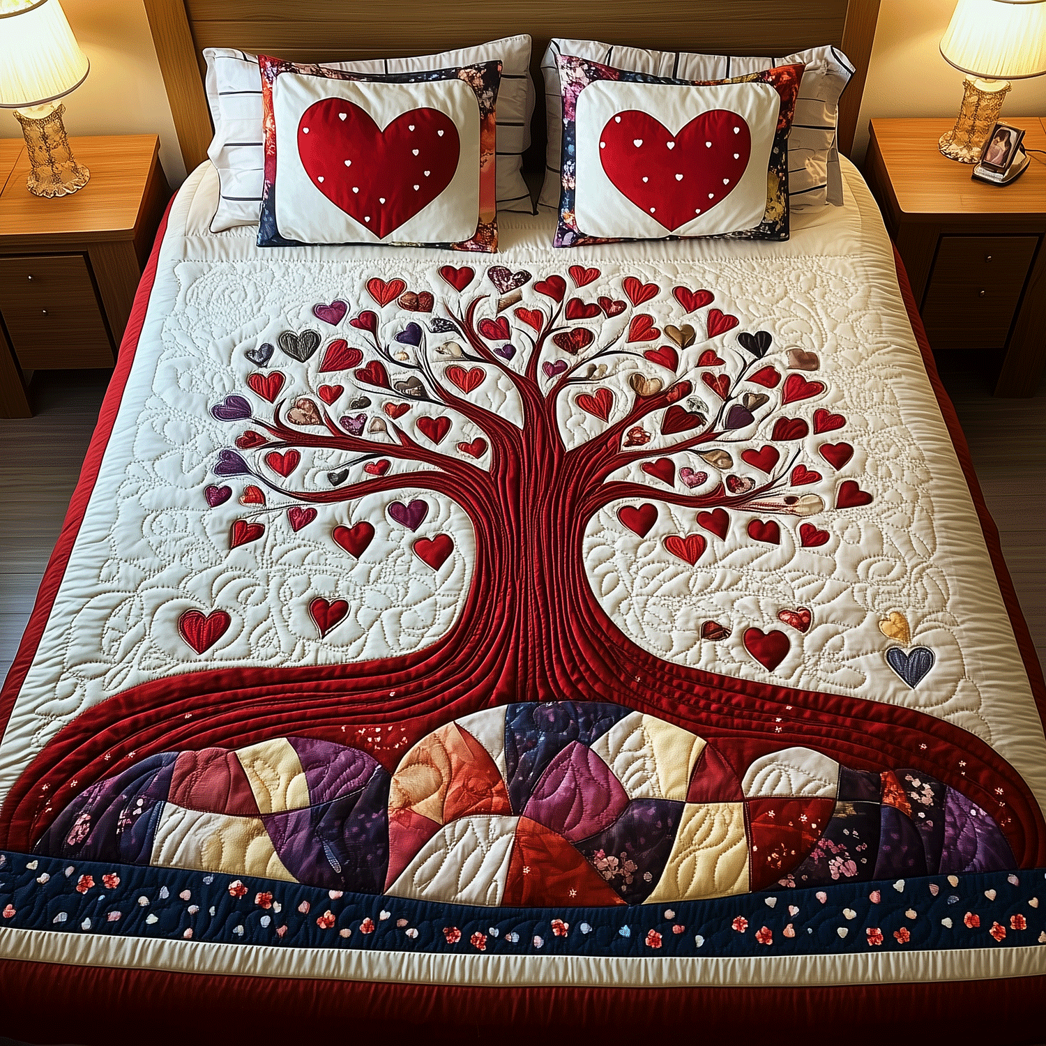 Eternal Love Tree 3-Piece Quilted Bedding Set NCU0TH2497 – Vantique