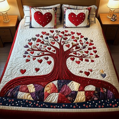 Eternal Love Tree 3-Piece Quilted Bedding Set NCU0TH2497