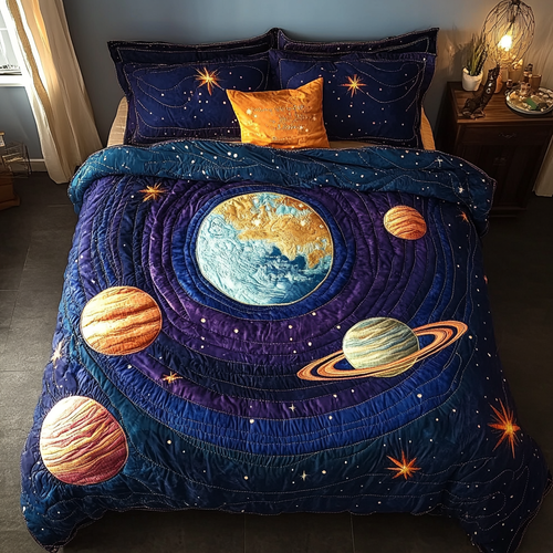 Eternal Orbit 3-Piece Quilted Bedding Set NCU0DK4484