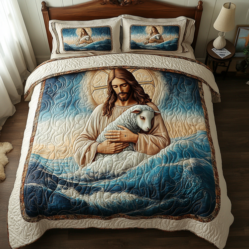 Eternal Peace 3-Piece Quilted Bedding Set NCU0DK8127