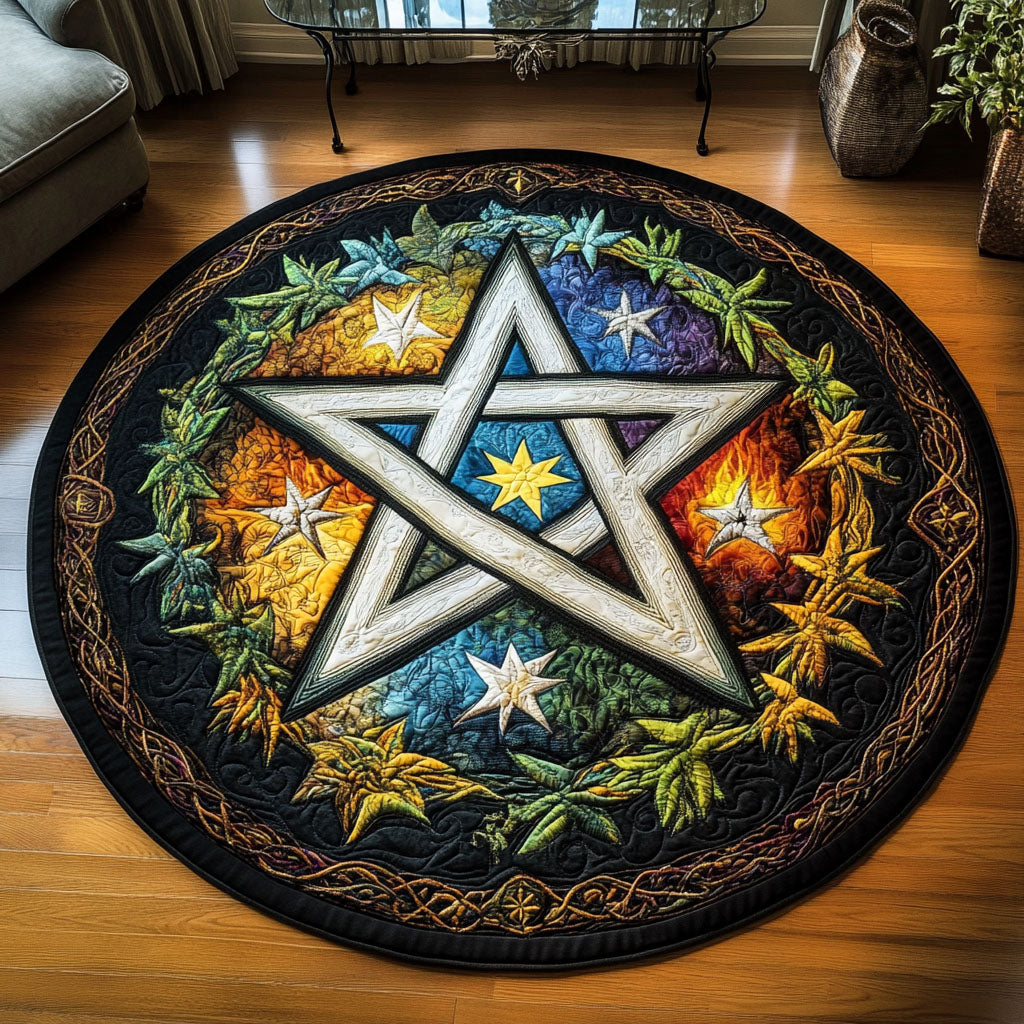 Eternal Pentacle Quilted Round Mat NCU0PT3364