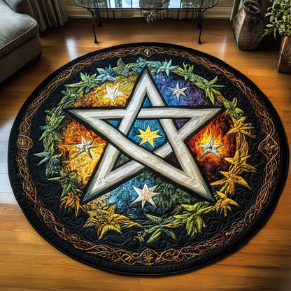 Eternal Pentacle Quilted Round Mat NCU0PT3364