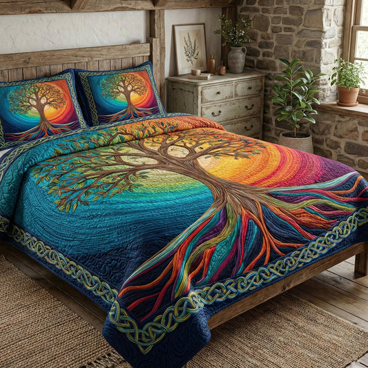 Eternal Roots 3-Piece Quilted Bedding Set NCU0NT12276