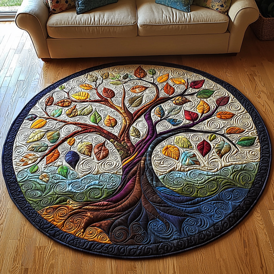 Eternal Roots Quilted Round Mat NCU0DV6204