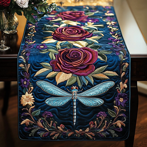 Eternal Roses Quilted Table Runner NCU0VL1427
