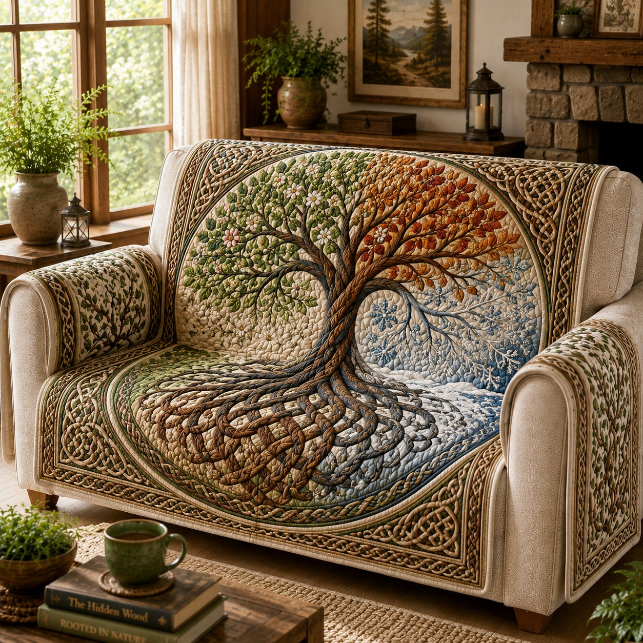 Eternal Seasons Cycle Quilted Sofa Cover NCU0VL3860