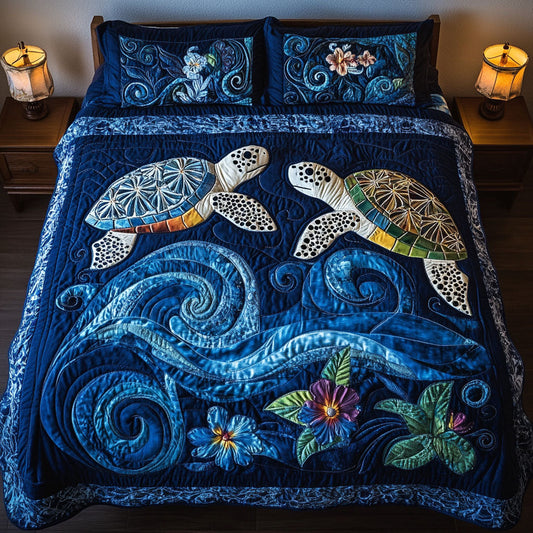 Eternal Shoreline 3-Piece Quilted Bedding Set NCU0PT2881