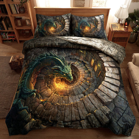 Eternal Spiral 3-Piece Quilted Bedding Set NCU0TV1348