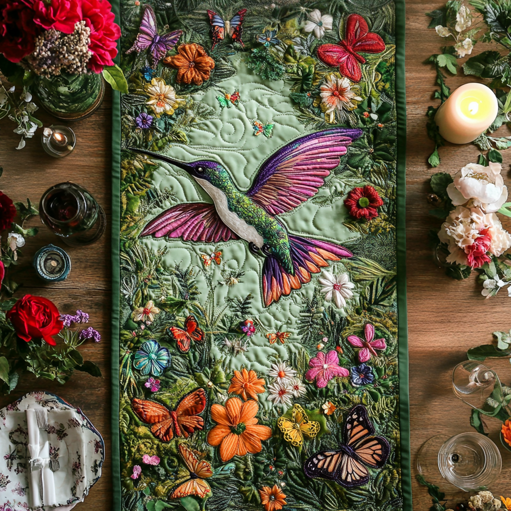 Eternal Spring Quilted Table Runner NCU0VH2322