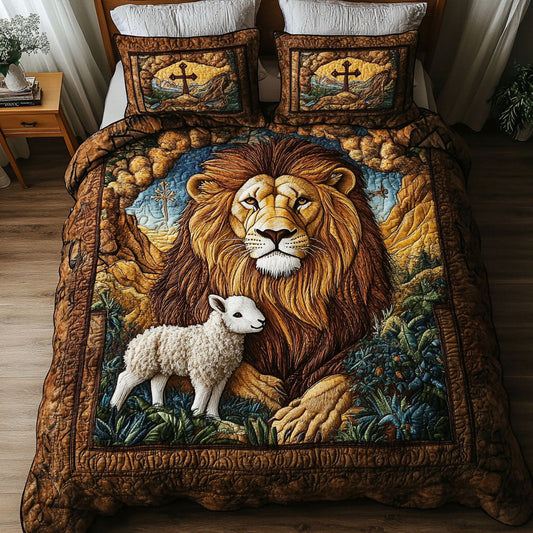Eternal Strength 3-Piece Quilted Bedding Set NCU0NT4679