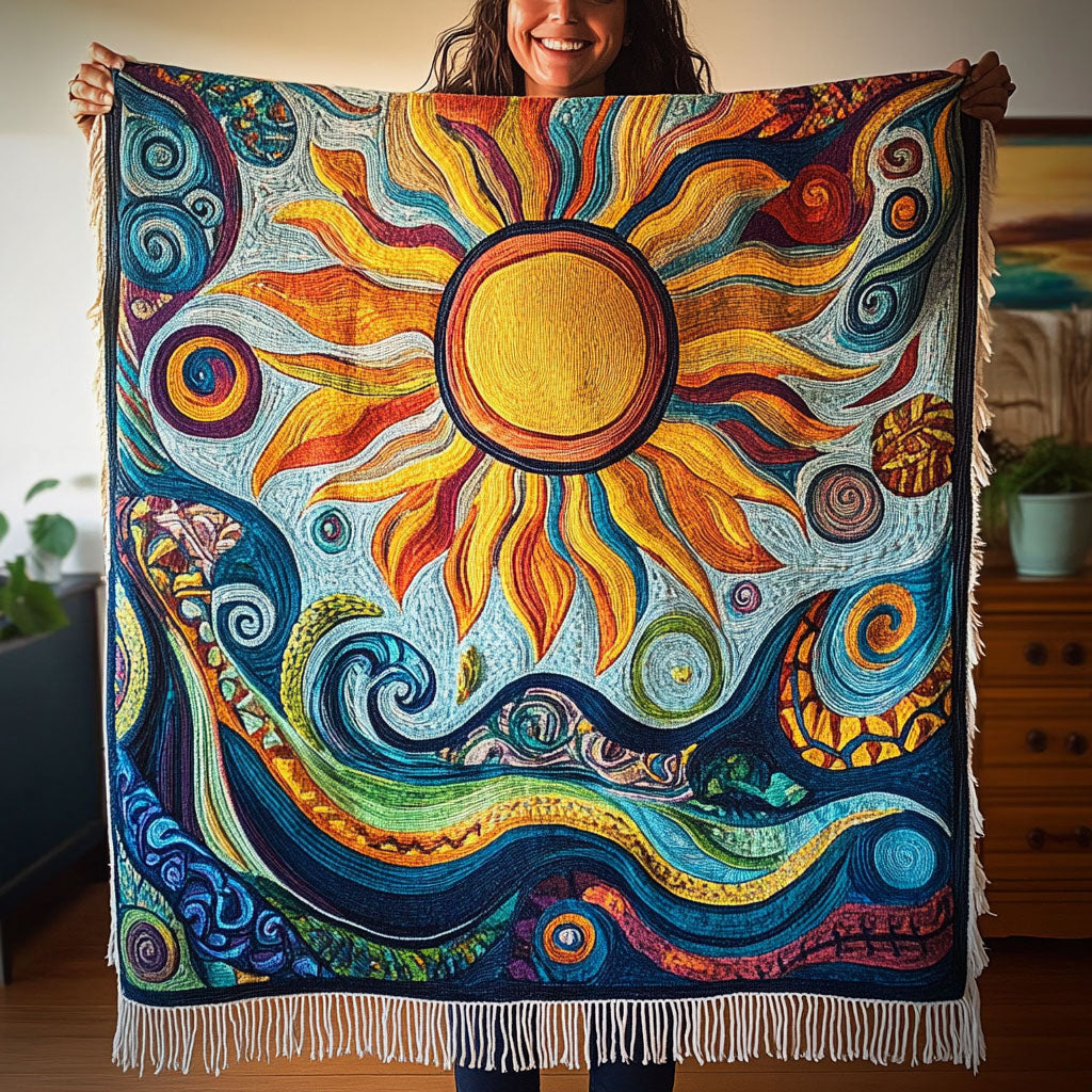 Eternal Sunburst Woven Sofa Blanket NCU0PT4929
