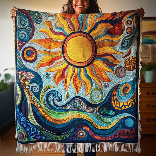 Eternal Sunburst Woven Sofa Blanket NCU0PT4929