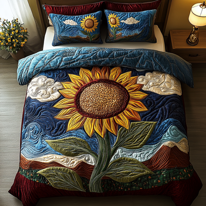 Eternal Sunshine 3-Piece Quilted Bedding Set NCU0DK4621