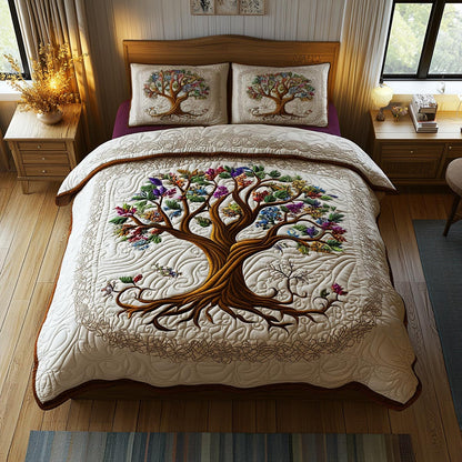 Eternal Tree 3-Piece Quilted Bedding Set NCU0DV9086