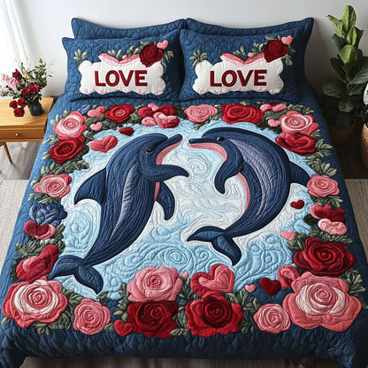 Eternal Waves 3-Piece Quilted Bedding Set NCU0PT2969