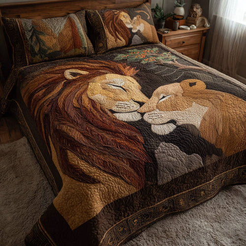 Eternal Wild Love 3-Piece Quilted Bedding Set NCU0PT11035