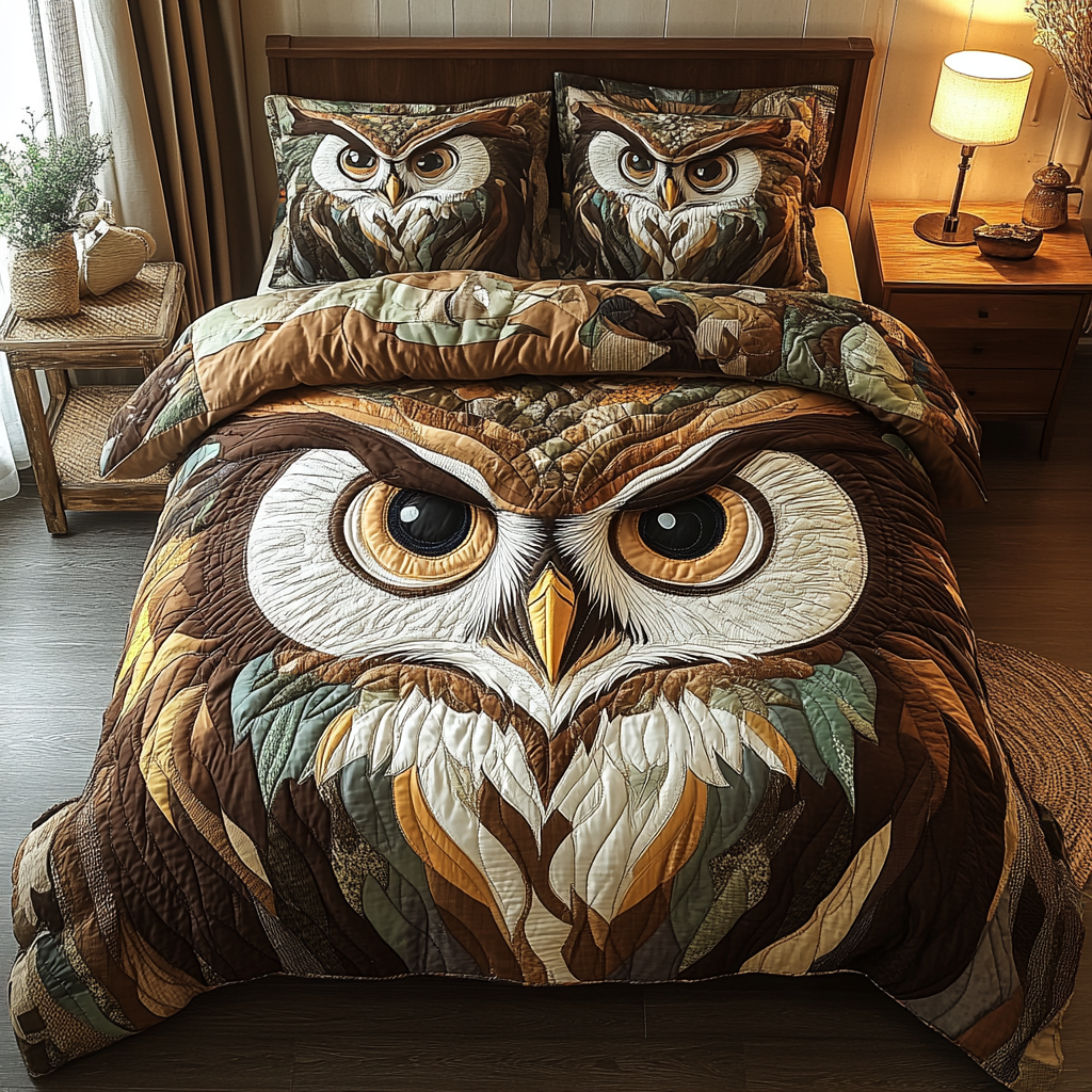 Eternal Wisdom 3-Piece Quilted Bedding Set NCU0VL1060