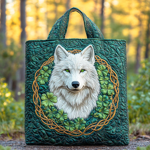 Eternal Wolf Bond Quilted Tote Bag NCU0TD1160