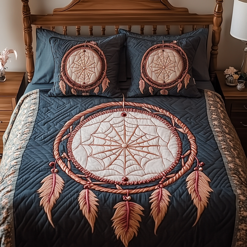 Ethereal Catch 3-Piece Quilted Bedding Set NCU0VH1951