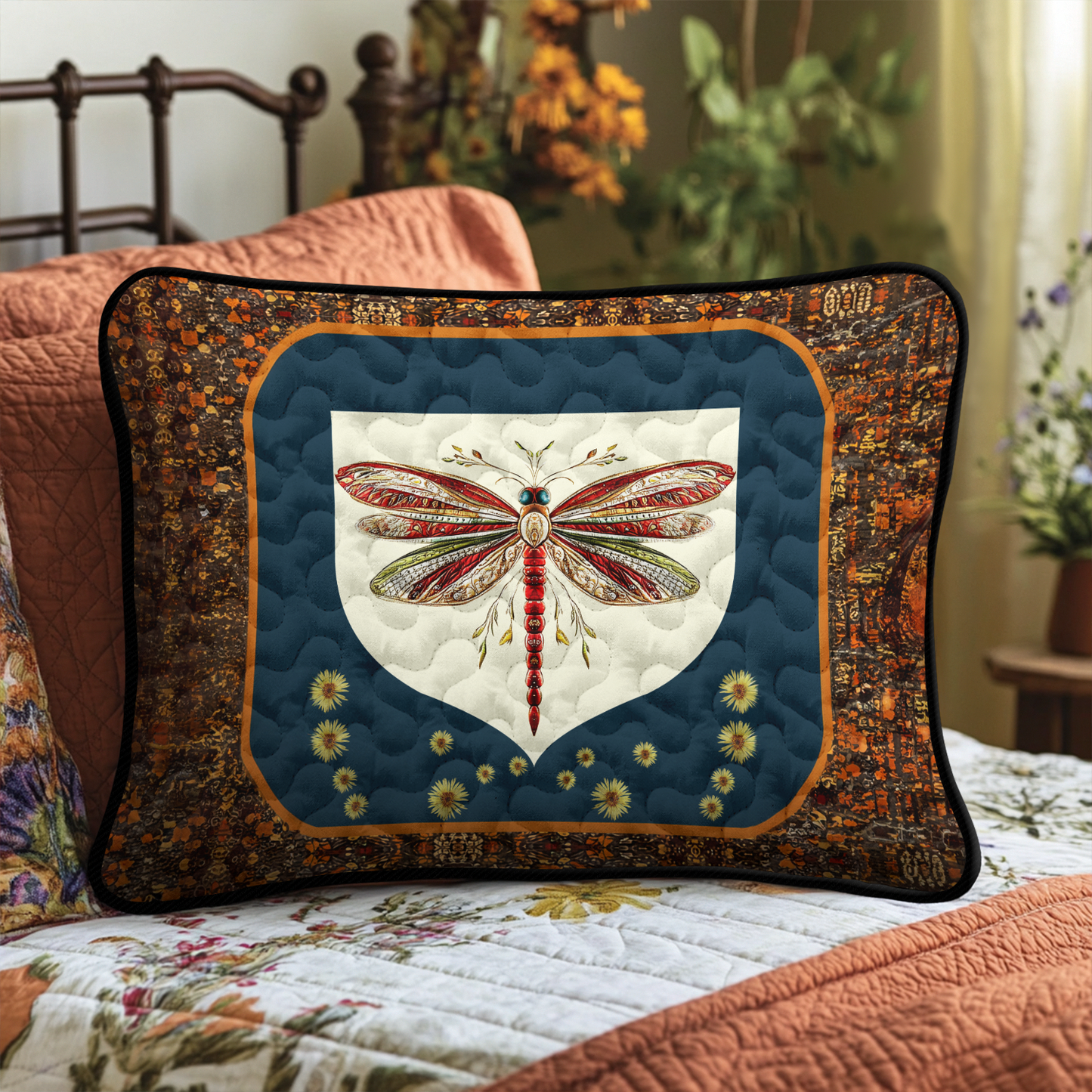 Ethereal Dragonfly Quilted Bedding Pillow Case NCU0DK3846