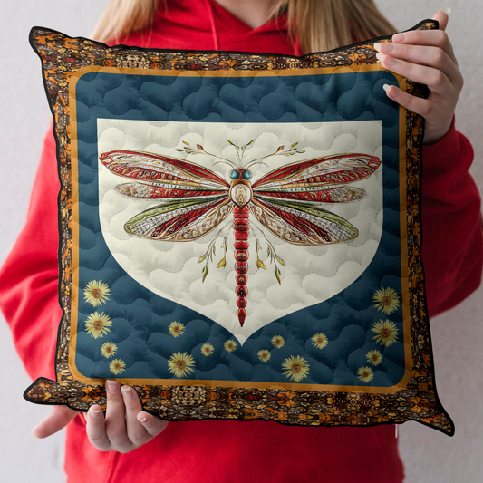 Ethereal Dragonfly Quilted Pillow Case NCU0DK3845