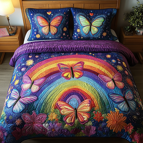 Ethereal Flight 3-Piece Quilted Bedding Set NCU0VH2938