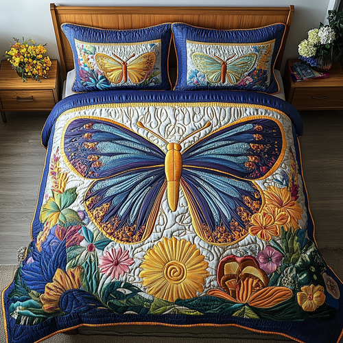 Ethereal Flight 3-Piece Quilted Bedding Set NCU0VL1142