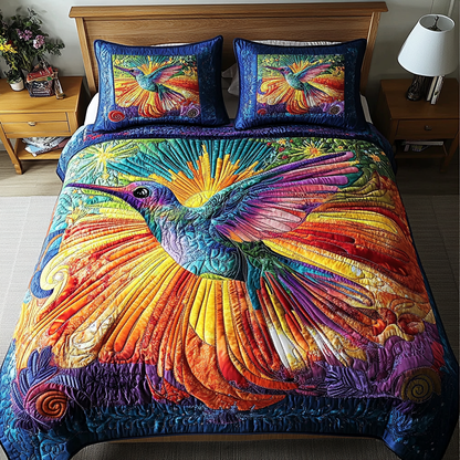 Ethereal Flight 3-Piece Quilted Bedding Set NCU0VL1238