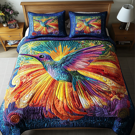 Ethereal Flight 3-Piece Quilted Bedding Set NCU0VL1238