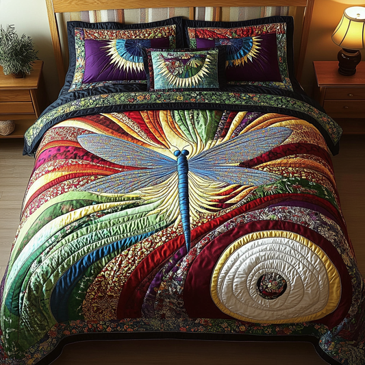 Ethereal Flutter 3-Piece Quilted Bedding Set NCU0DK5316