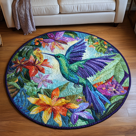 Ethereal Flutter Quilted Round Mat NCU0DK5082