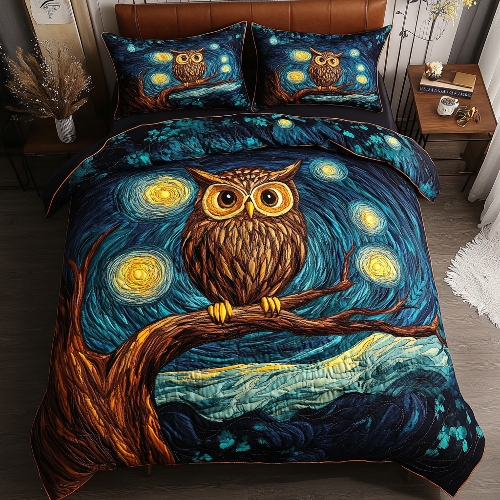 Ethereal Gaze 3-Piece Quilted Bedding Set NCU0DK4560