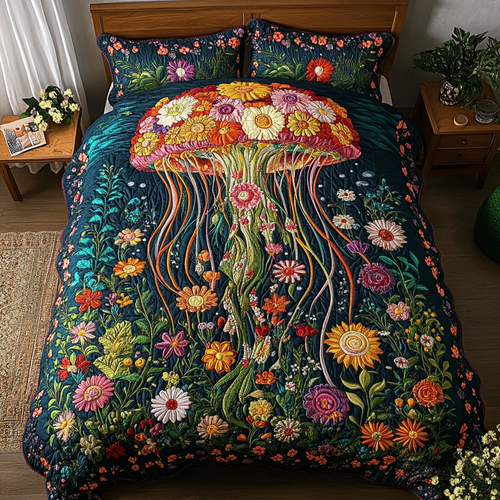 Ethereal Glow 3-Piece Quilted Bedding Set NCU0DK4146