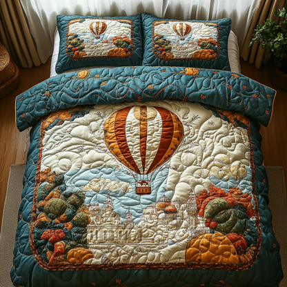 Ethereal Heights 3-Piece Quilted Bedding Set NCU0DV3384