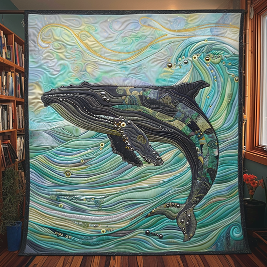 Ethereal Humpback Whale Quilted Blanket NCU0DV4270
