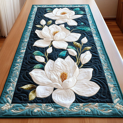 Ethereal Magnolia Quilted Table Runner NCU0PT3980