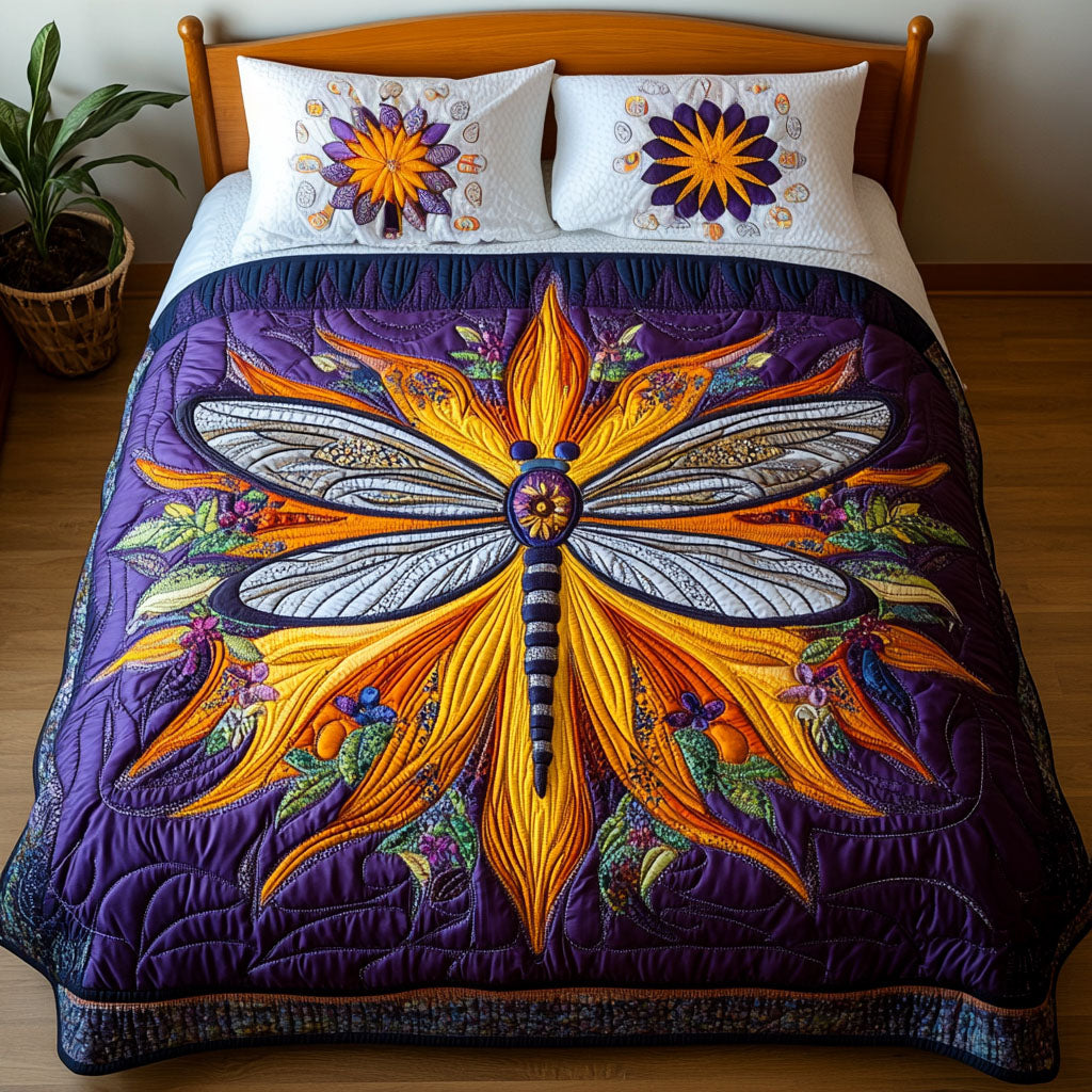 Ethereal Meadow Dreams 3-Piece Quilted Bedding Set NCU0PT3461