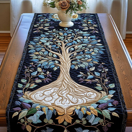 Ethereal Night Tree Quilted Table Runner NCU0NT3021