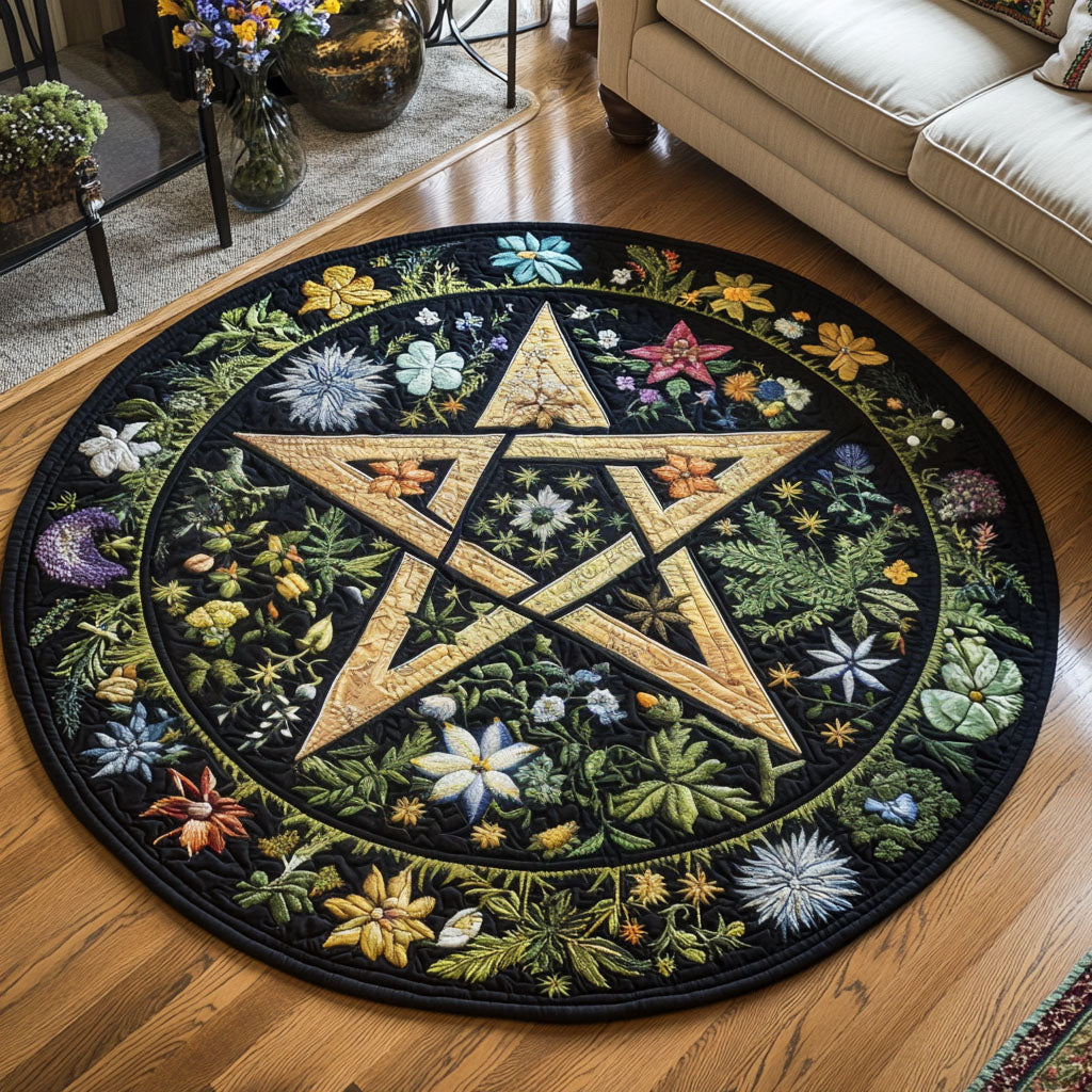 Ethereal Pentacle Quilted Round Mat NCU0PT3365