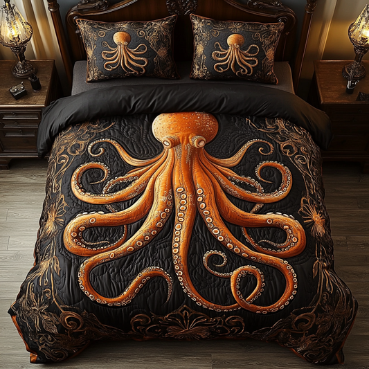 Ethereal Tentacles 3-Piece Quilted Bedding Set NCU0DV3765