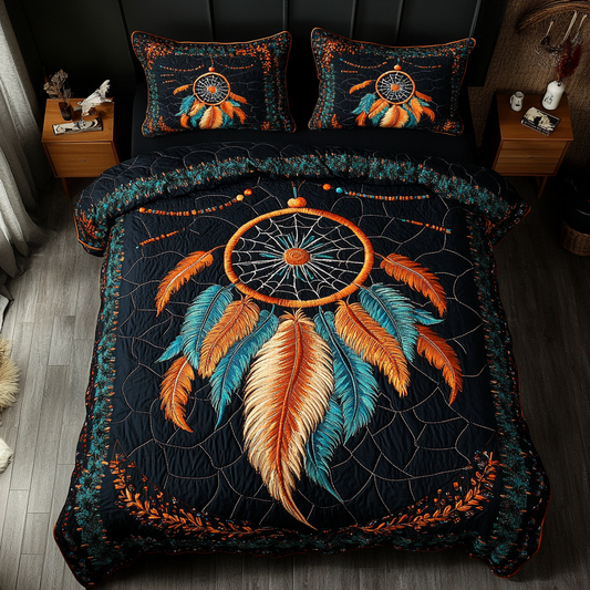 Ethereal Web 3-Piece Quilted Bedding Set NCU0DK4409