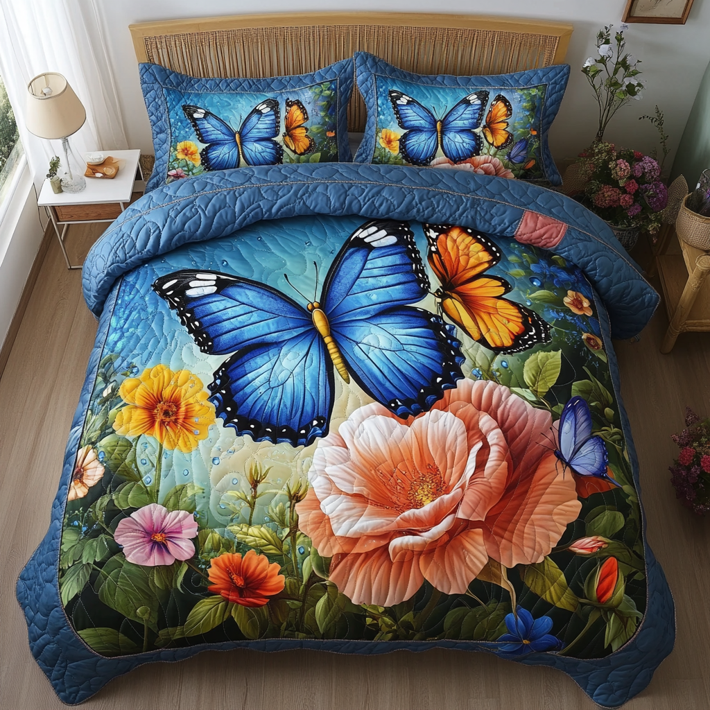 Ethereal Wings 3-Piece Quilted Bedding Set NCU0DK5086