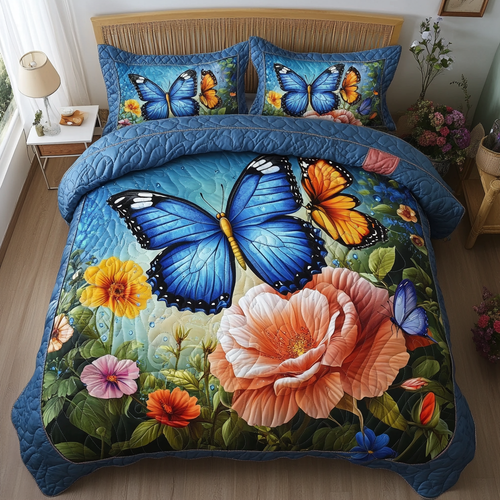 Ethereal Wings 3-Piece Quilted Bedding Set NCU0DK5086